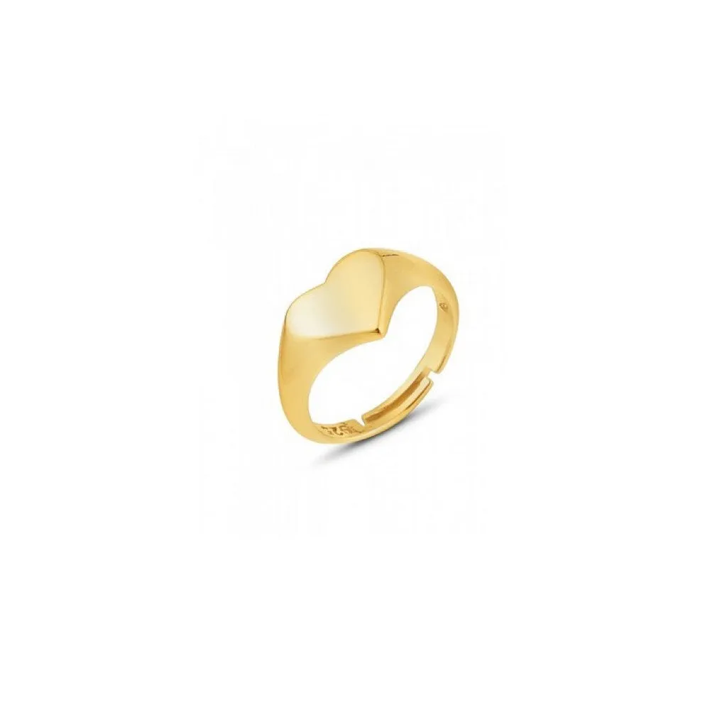 Sterling Silver Heart Love Signet Ring sold by Spero London