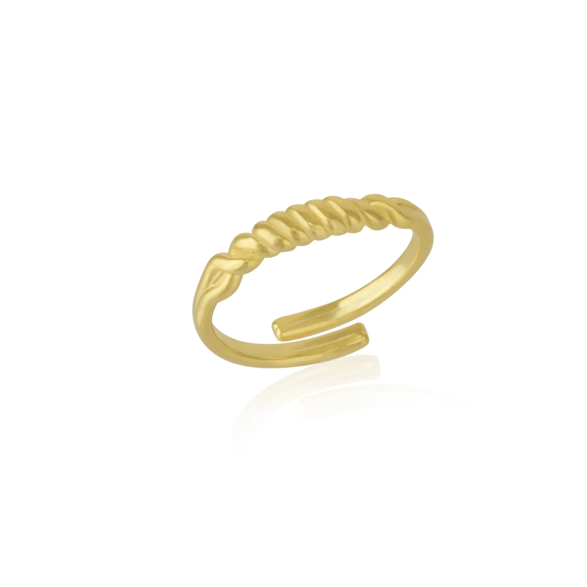 Twisted Screw Spring Sterling Silver Ring sold by Spero London