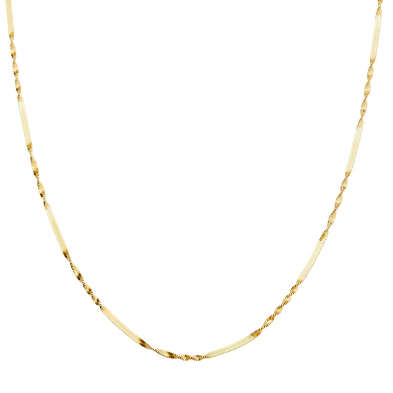 Half Twisted Sterling Silver Chain Necklace Singapore Chain sold by Spero London