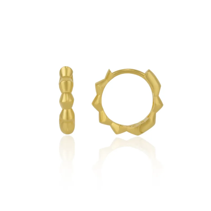 Textured Sterling Silver Hoop Earrings sold by Spero London