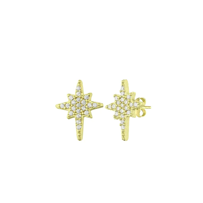 Northern Star Sterling Silver Stud Earrings sold by Spero London