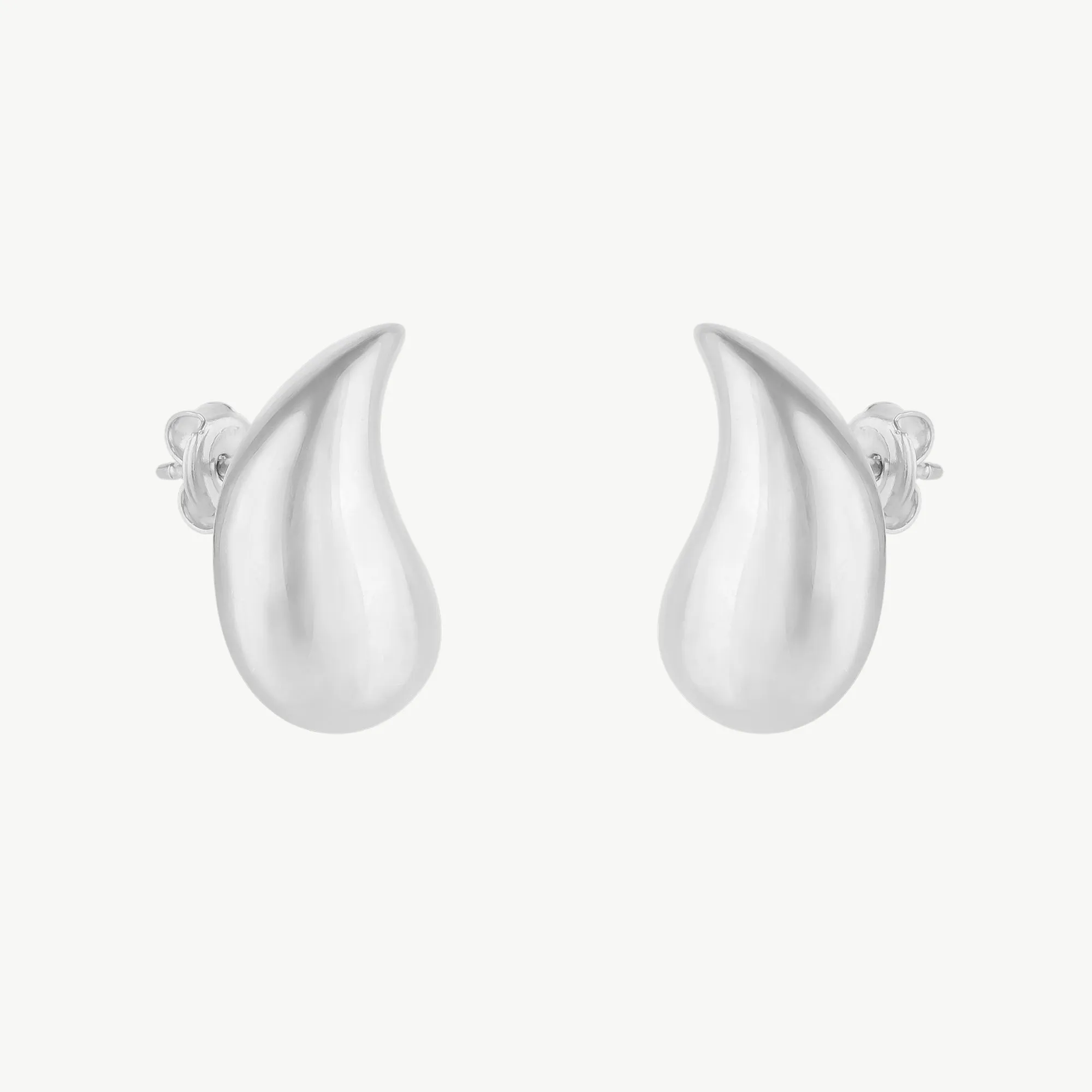 Pear Teardrop Earrings in Sterling Silver sold by Spero London product image thumbnail 4