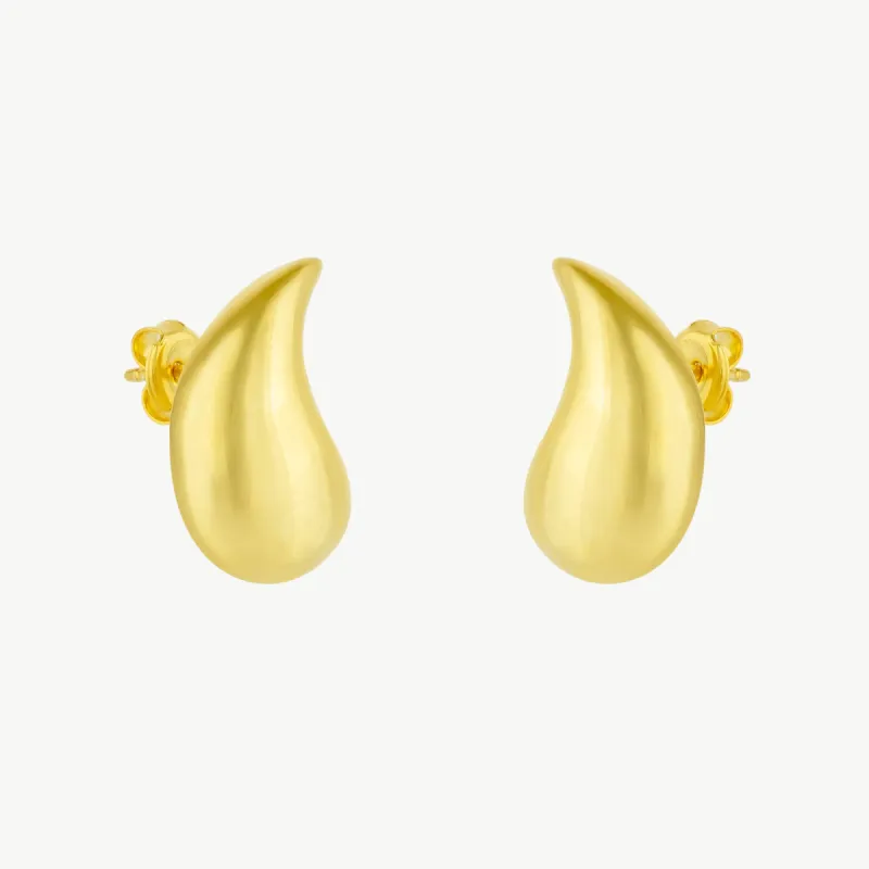 Pear Teardrop Earrings in Sterling Silver sold by Spero London