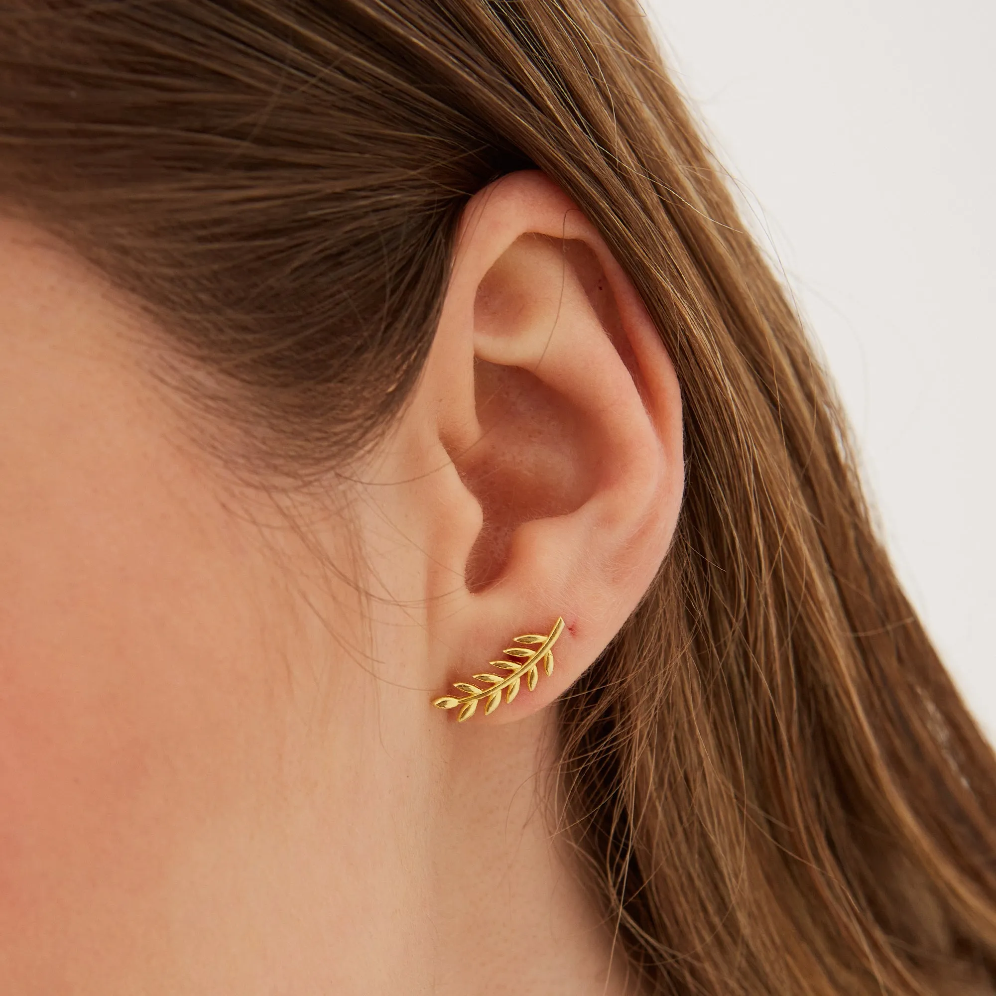 Wheat Earrings Ear Of Wheat Sterling Silver Stud Earrings sold by Spero London product image thumbnail 5