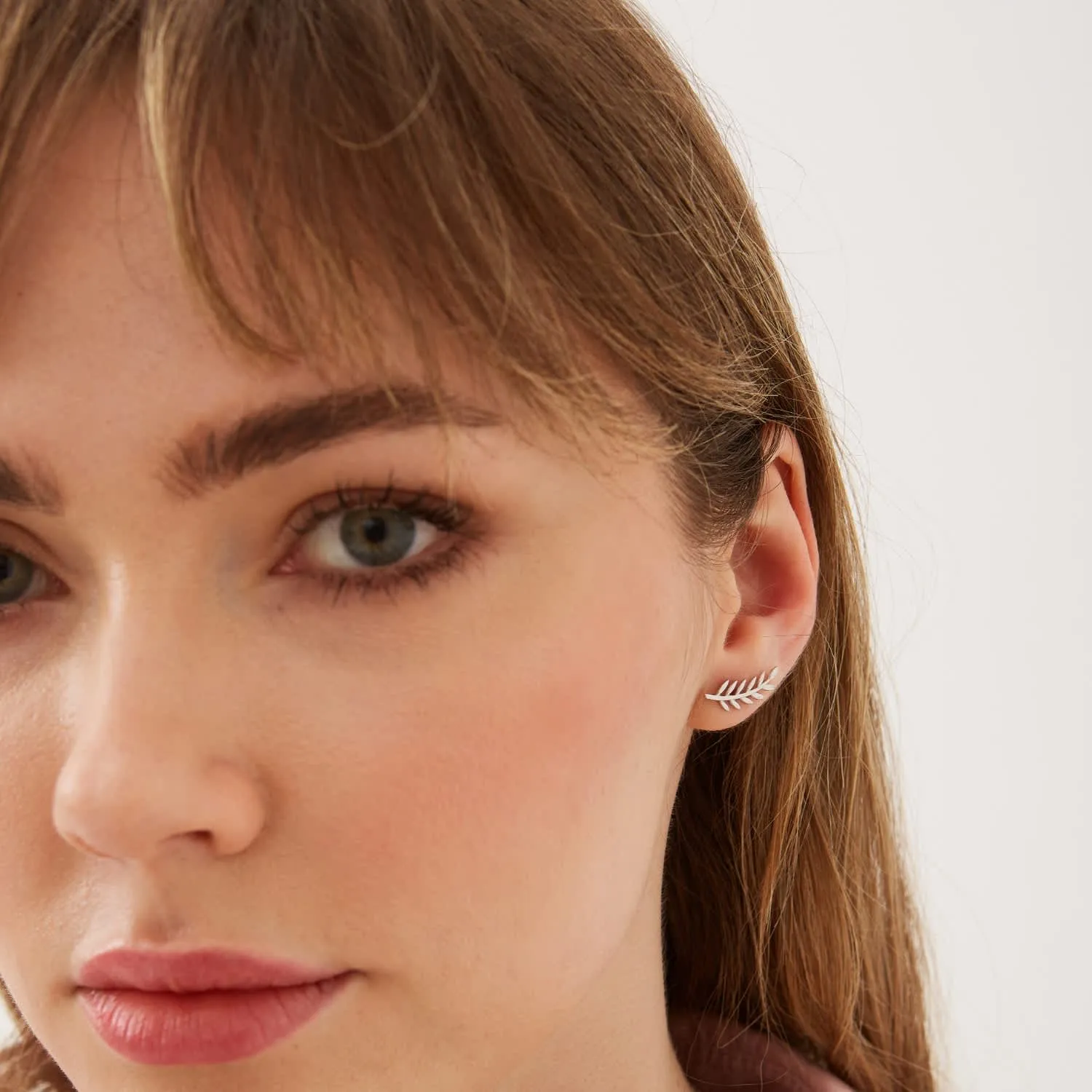 Wheat Earrings Ear Of Wheat Sterling Silver Stud Earrings sold by Spero London product image thumbnail 3