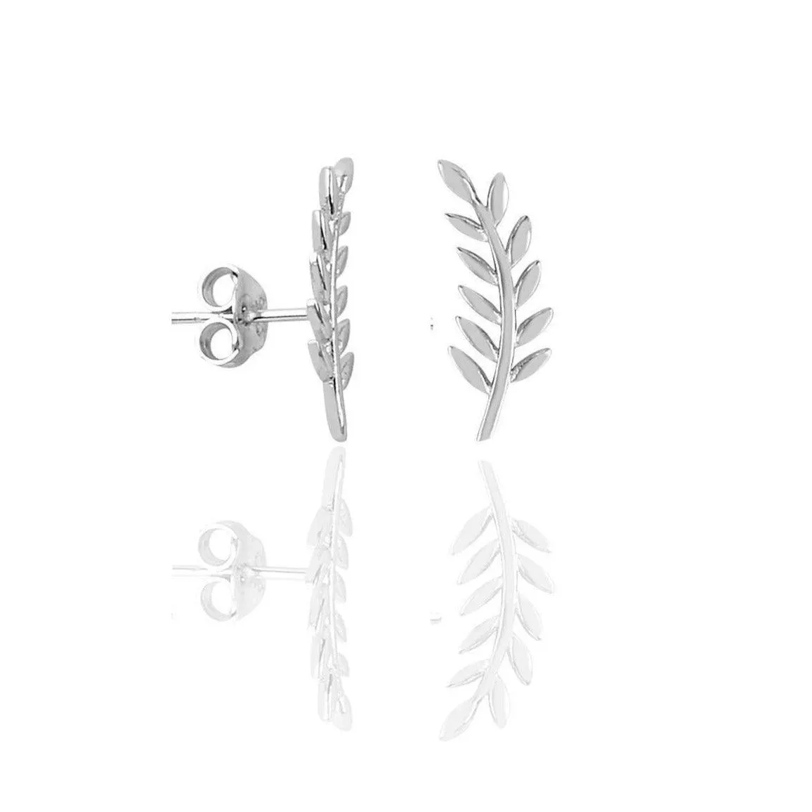 Wheat Earrings Ear Of Wheat Sterling Silver Stud Earrings sold by Spero London