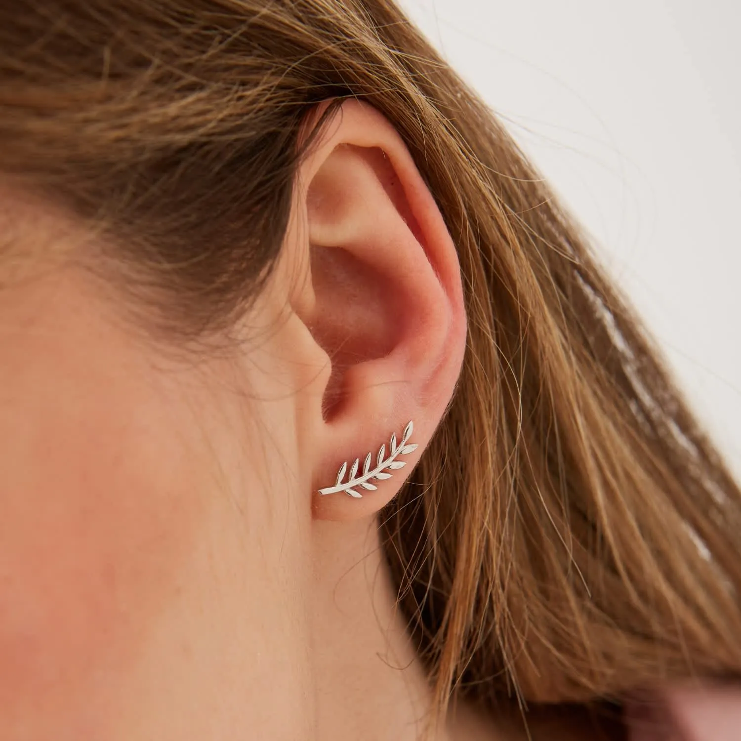 Wheat Earrings Ear Of Wheat Sterling Silver Stud Earrings sold by Spero London product image thumbnail 2