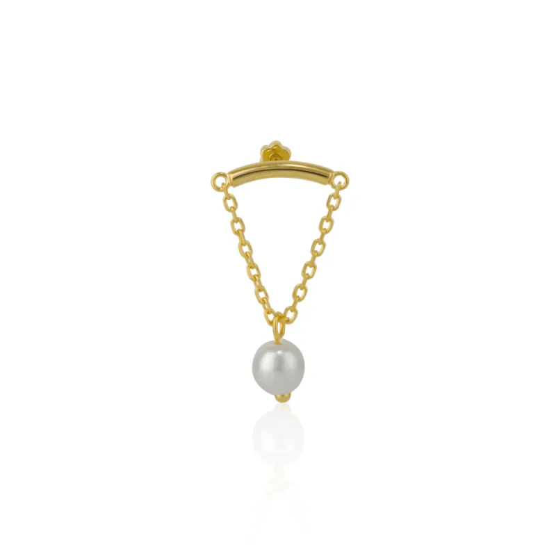 Pearl Drop Sterling Silver Piercing sold by Spero London