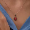 Oval Red Opal High Quality Sterling Silver Set sold by Spero London