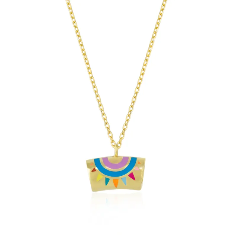 Enamel Mystic Sterling Silver Pendant Necklace sold by Spero London