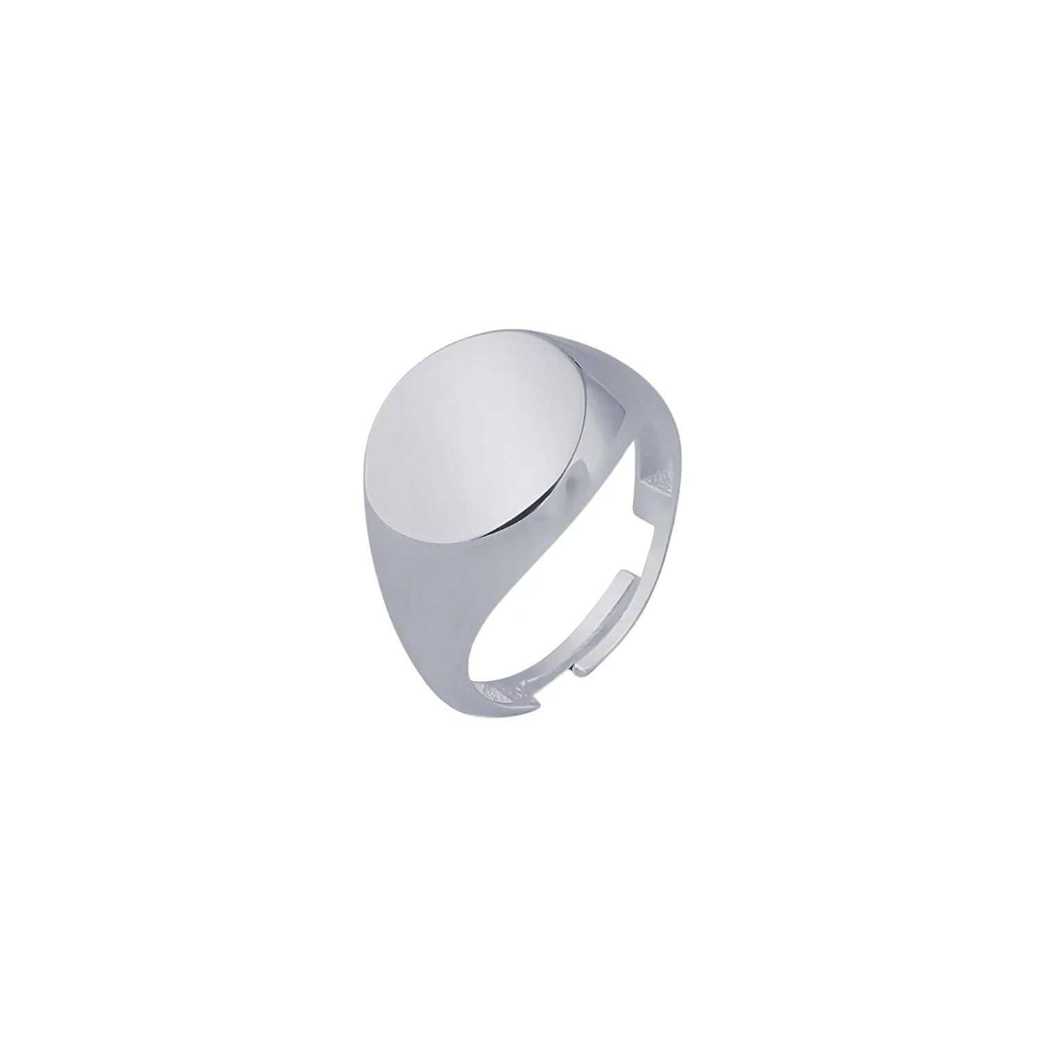 Signature Round Sterling Silver Signet Ring sold by Spero London product image thumbnail 5