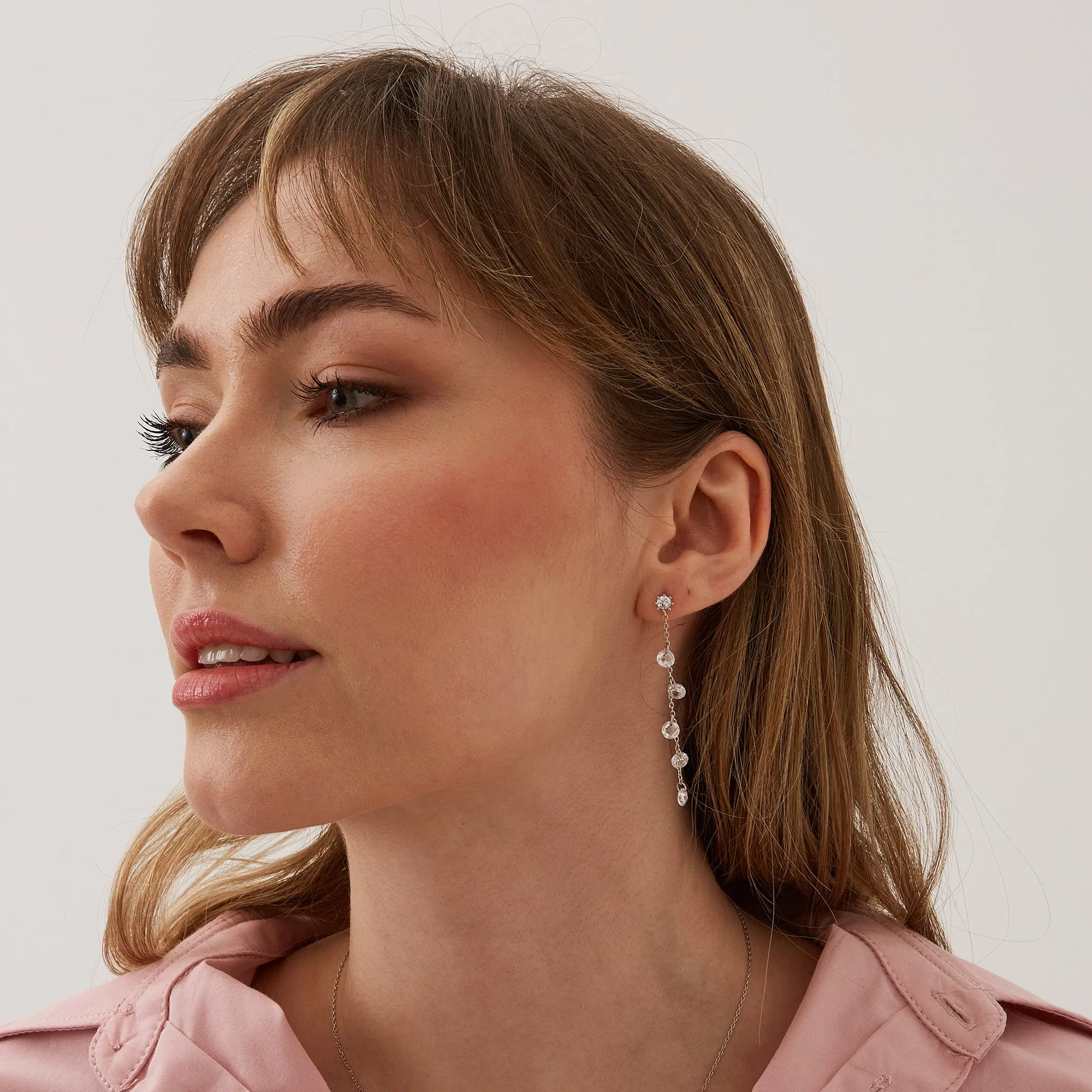 Drop Crystal Sterling Silver Earrings sold by Spero London product image thumbnail 4