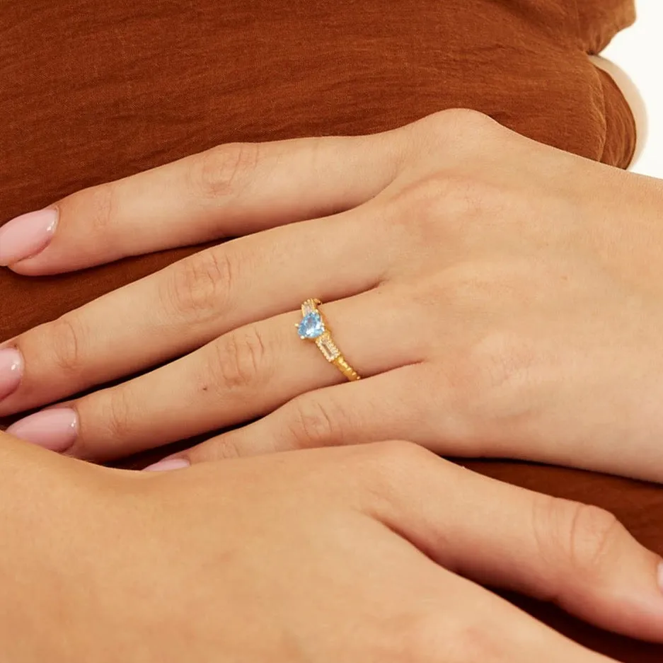 Heart Jewelled CZ Sterling Silver Ring sold by Spero London product image thumbnail 2