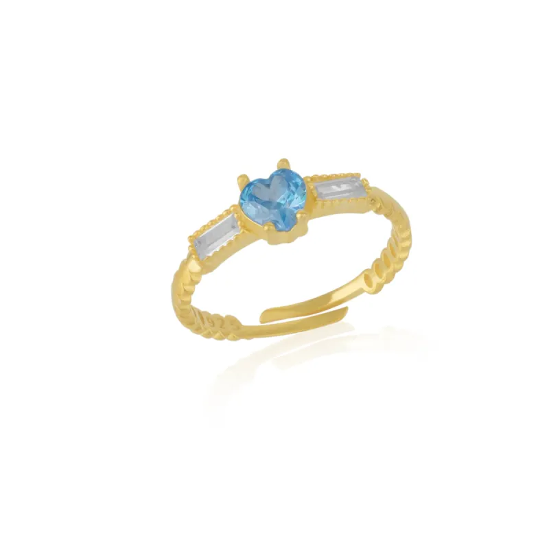 Heart Jewelled CZ Sterling Silver Ring sold by Spero London
