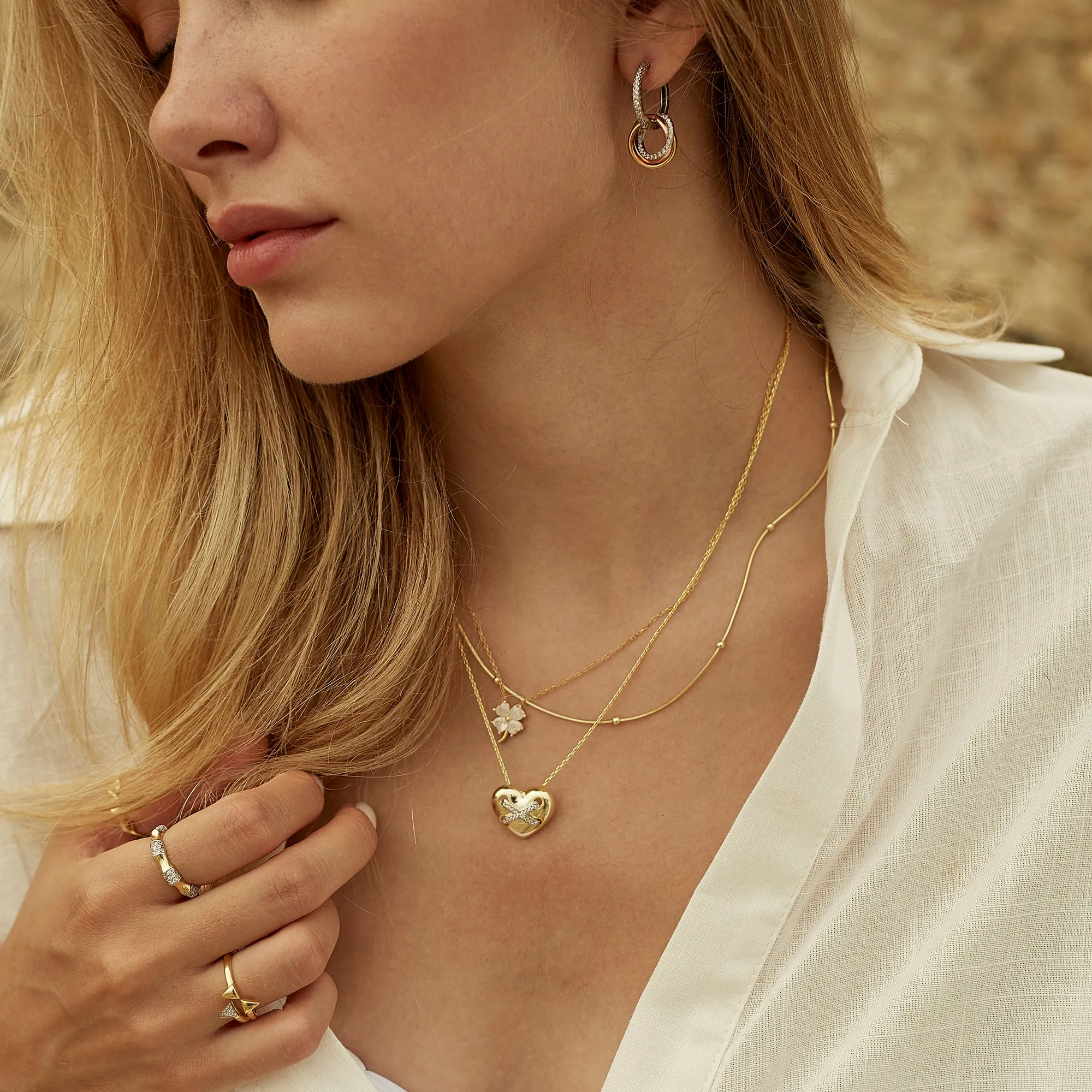 Italian Fine Beaded Chain Sterling Silver Satellite Necklace sold by Spero London product image thumbnail 4