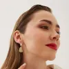 Soft Green High Quality Sterling Silver Drop Earrings sold by Spero London