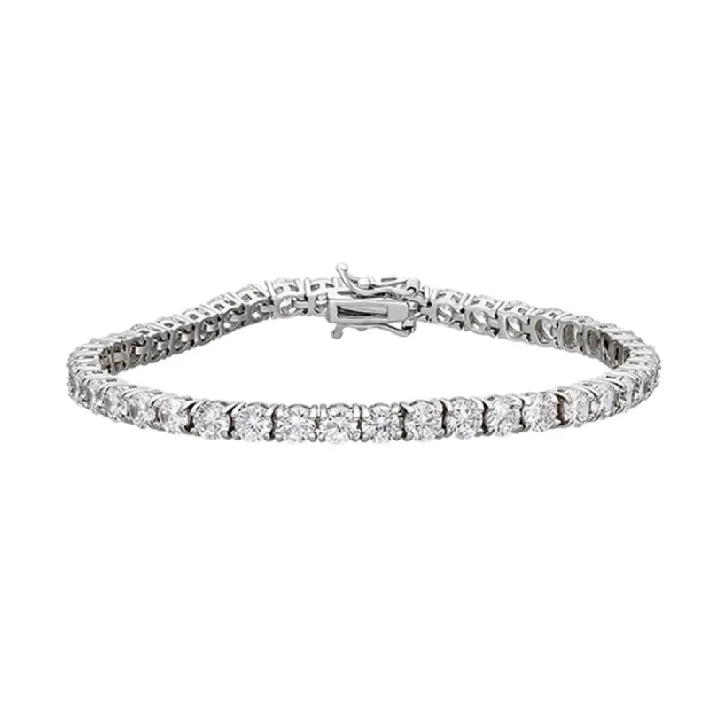 Sterling Silver Tennis Bracelet - 4mm & 3mm sold by Spero London