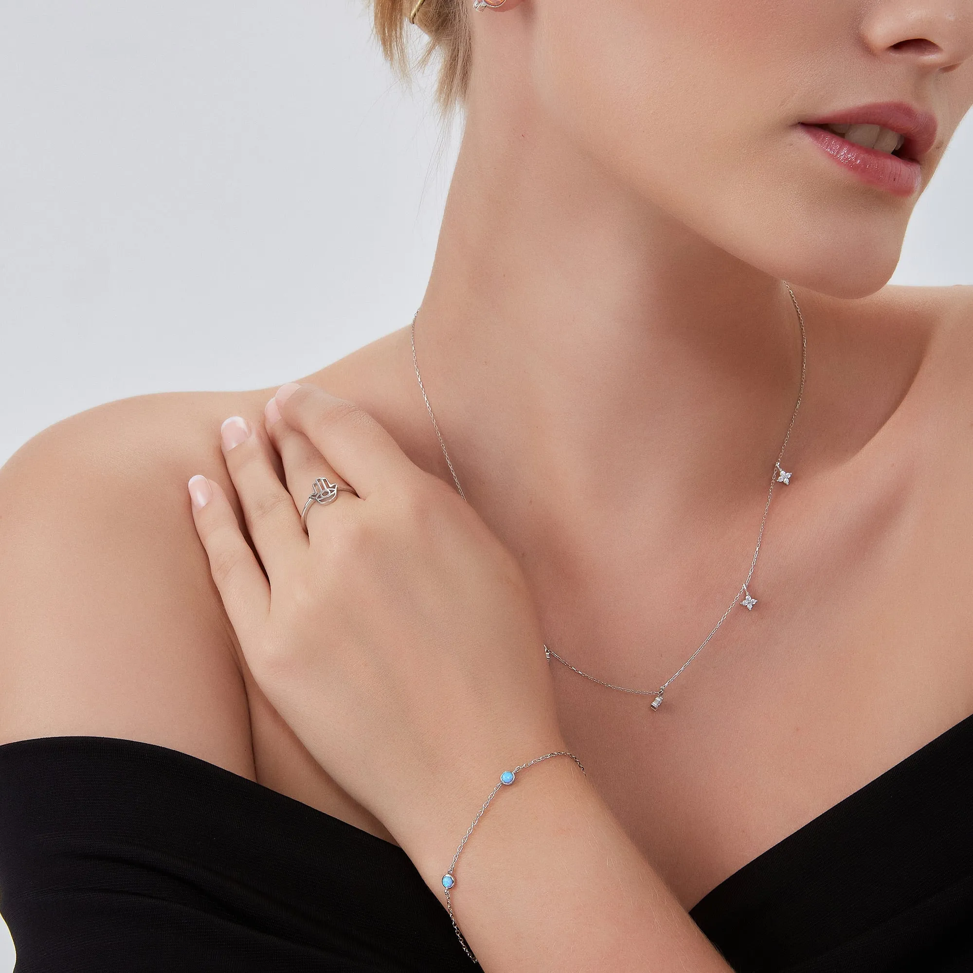 Blue Opal Bracelet in Sterling Silver sold by Spero London product image thumbnail 3