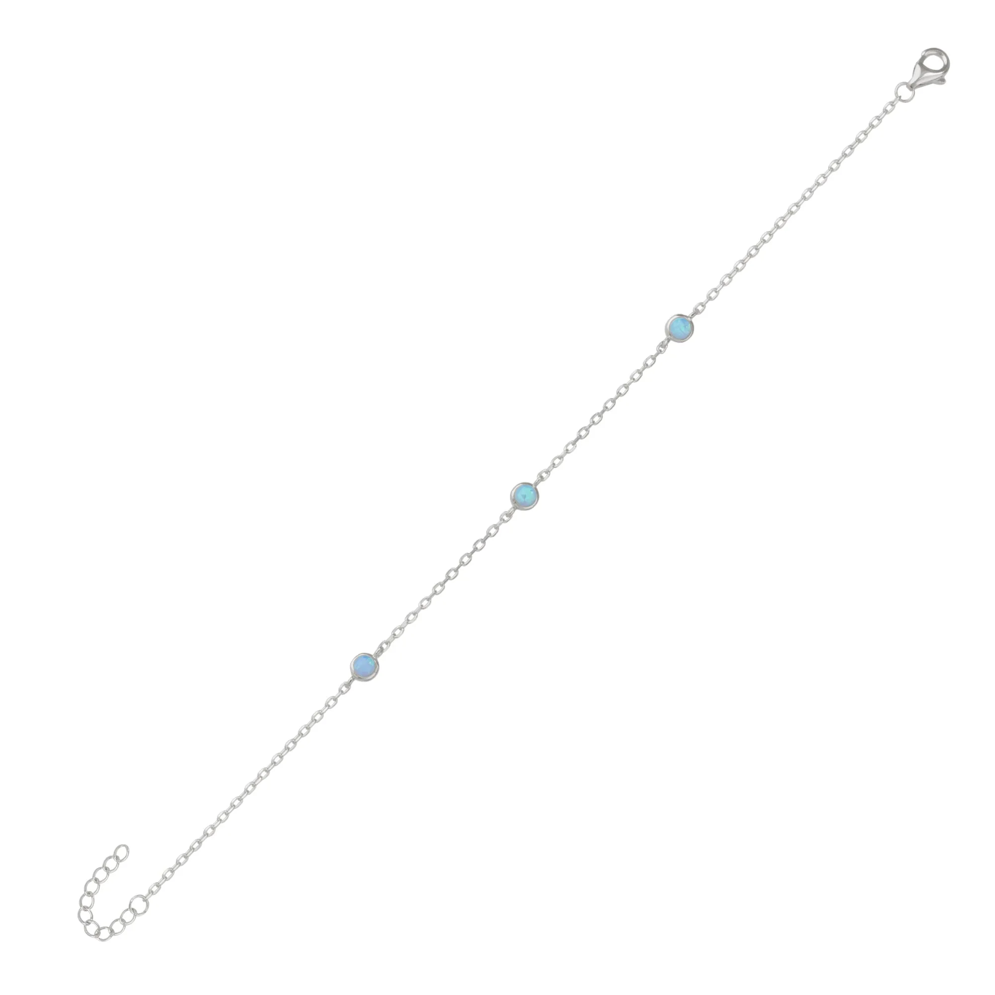 Blue Opal Bracelet in Sterling Silver sold by Spero London