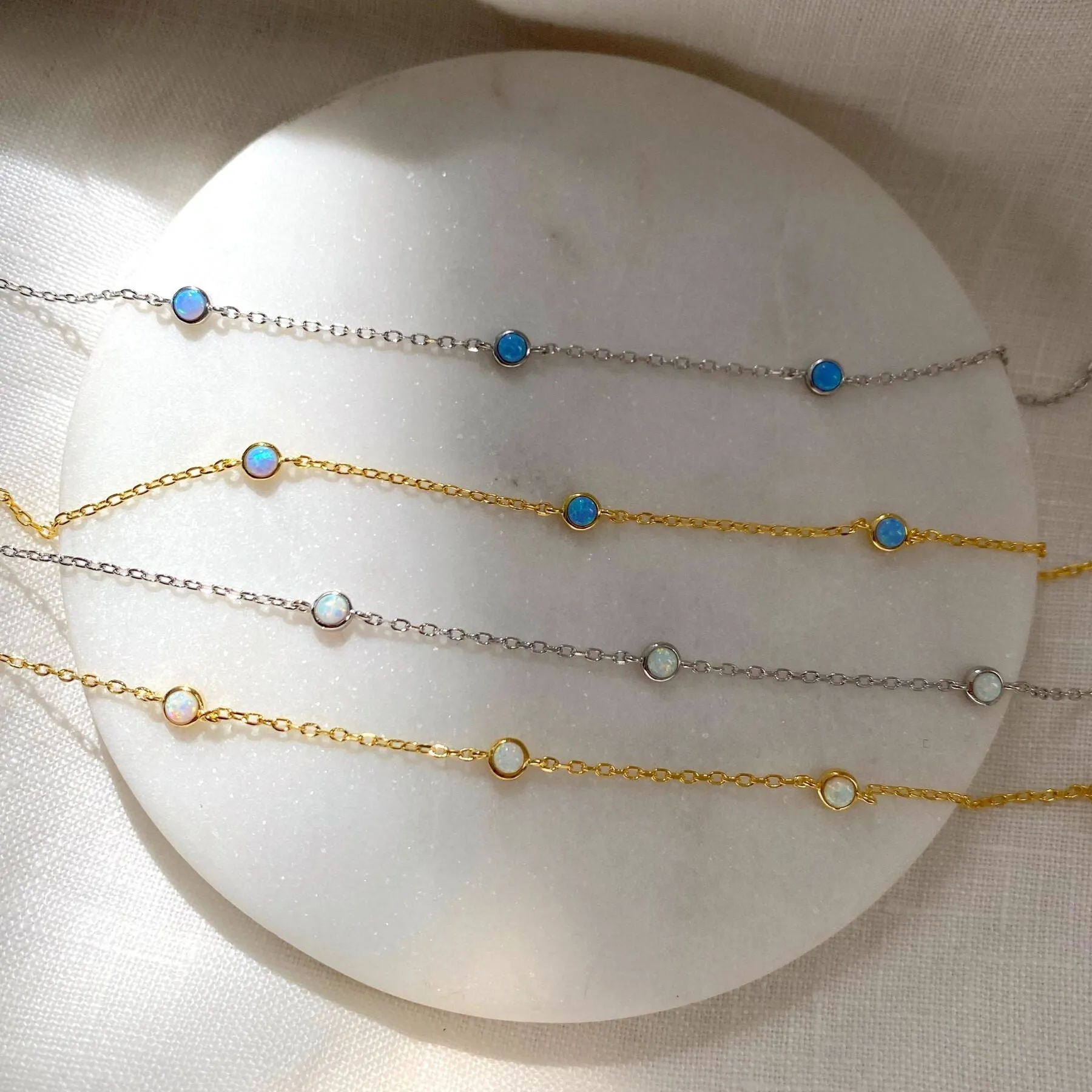 Blue Opal Bracelet in Sterling Silver sold by Spero London product image thumbnail 5