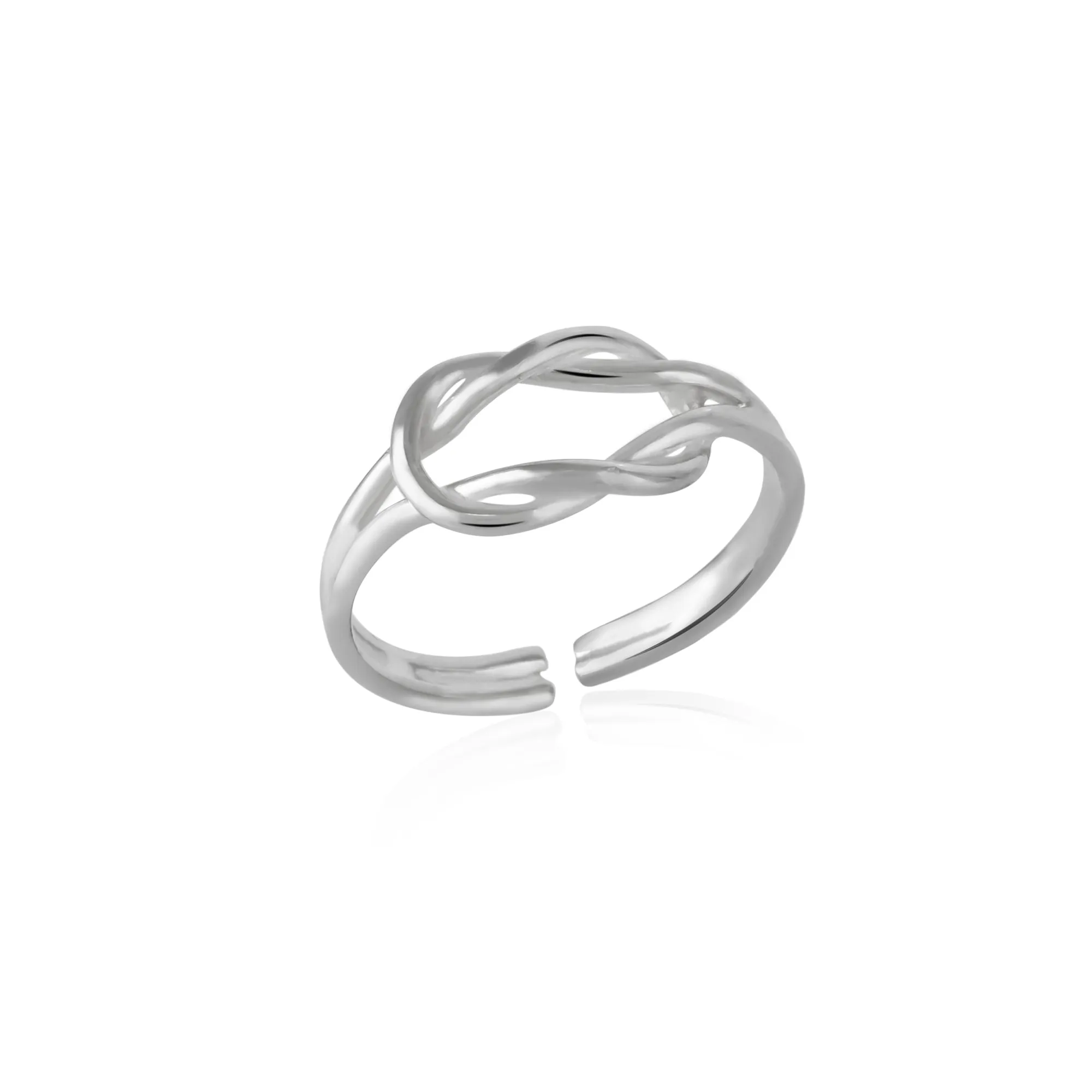 Knot Sterling Silver Adjustable Ring sold by Spero London product image thumbnail 4