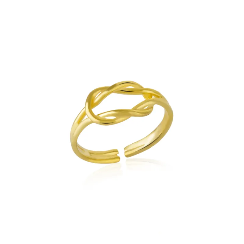 Knot Sterling Silver Adjustable Ring sold by Spero London