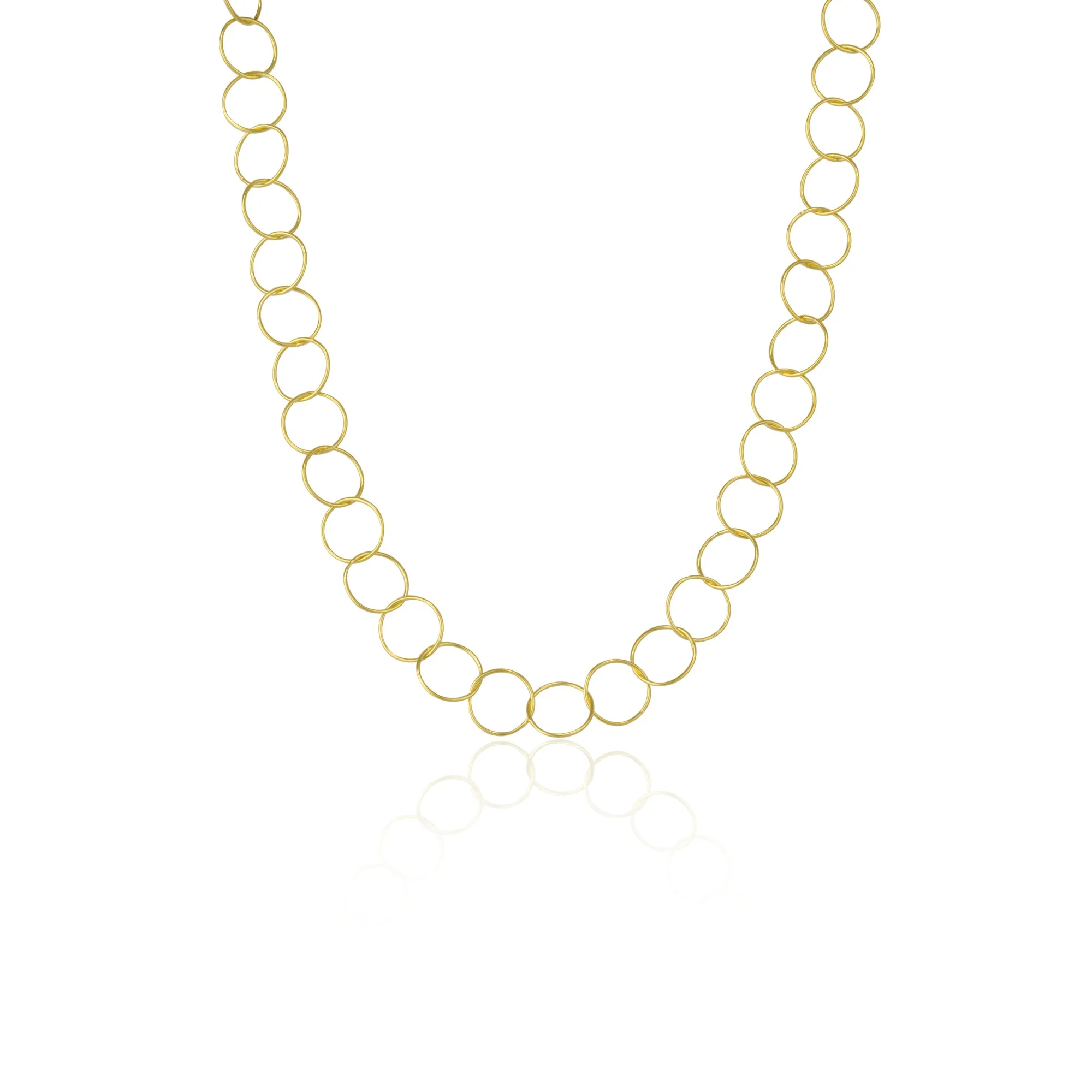 Circle Hoops Sterling Silver Chain Necklace sold by Spero London