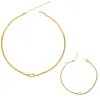 Snake Chain Knot Bracelet & Choker Set in Sterling Silver sold by Spero London