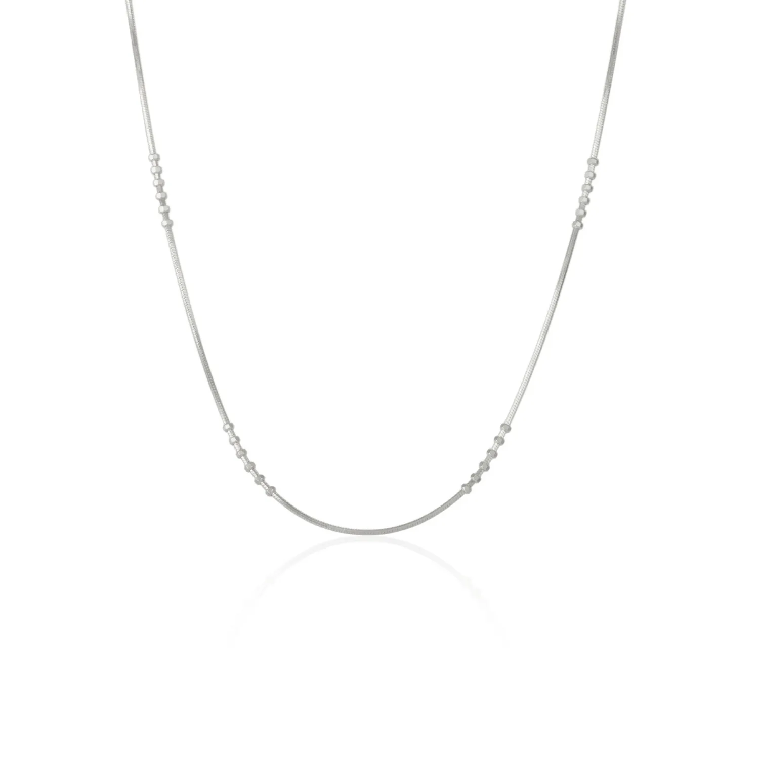 Six Beads Sterling Silver Necklace Chain sold by Spero London product image thumbnail 3