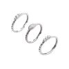 Sterling Silver Multi Gem Ring Stacking Set sold by Spero London