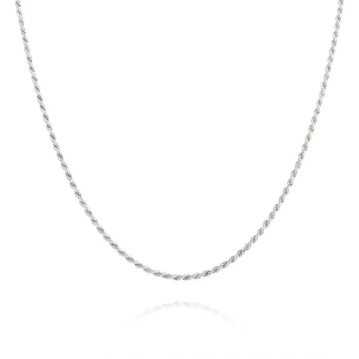 Sterling Silver Rope Chain Necklace sold by Spero London product image thumbnail 4