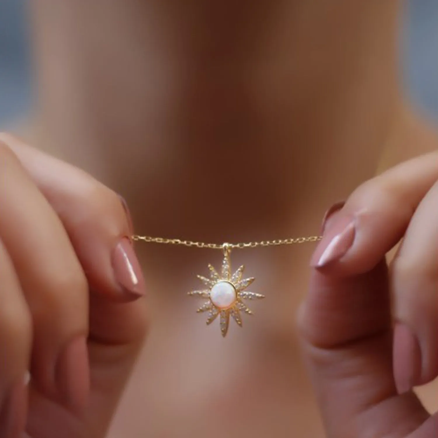 White Opal Sun Sterling Silver Necklace Earrings and Bracelet Set sold by Spero London product image thumbnail 3