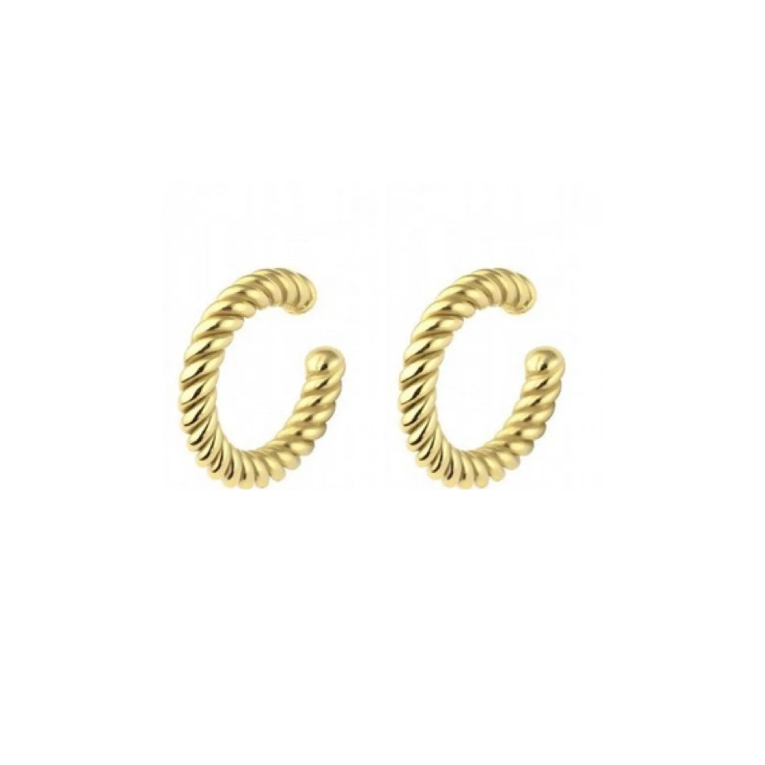 Twisted Sterling Silver Ear Cuff No Piercing - Pair sold by Spero London