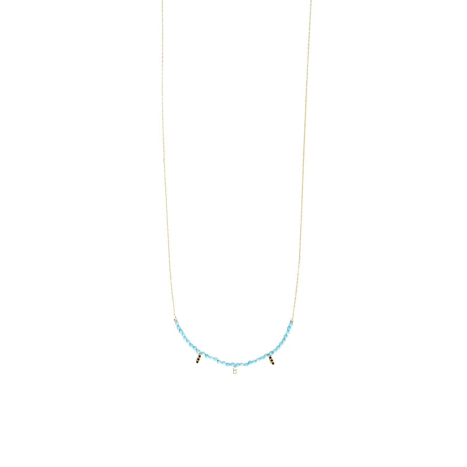 Sterling Silver Gold Plated Turquoise Necklace sold by Spero London