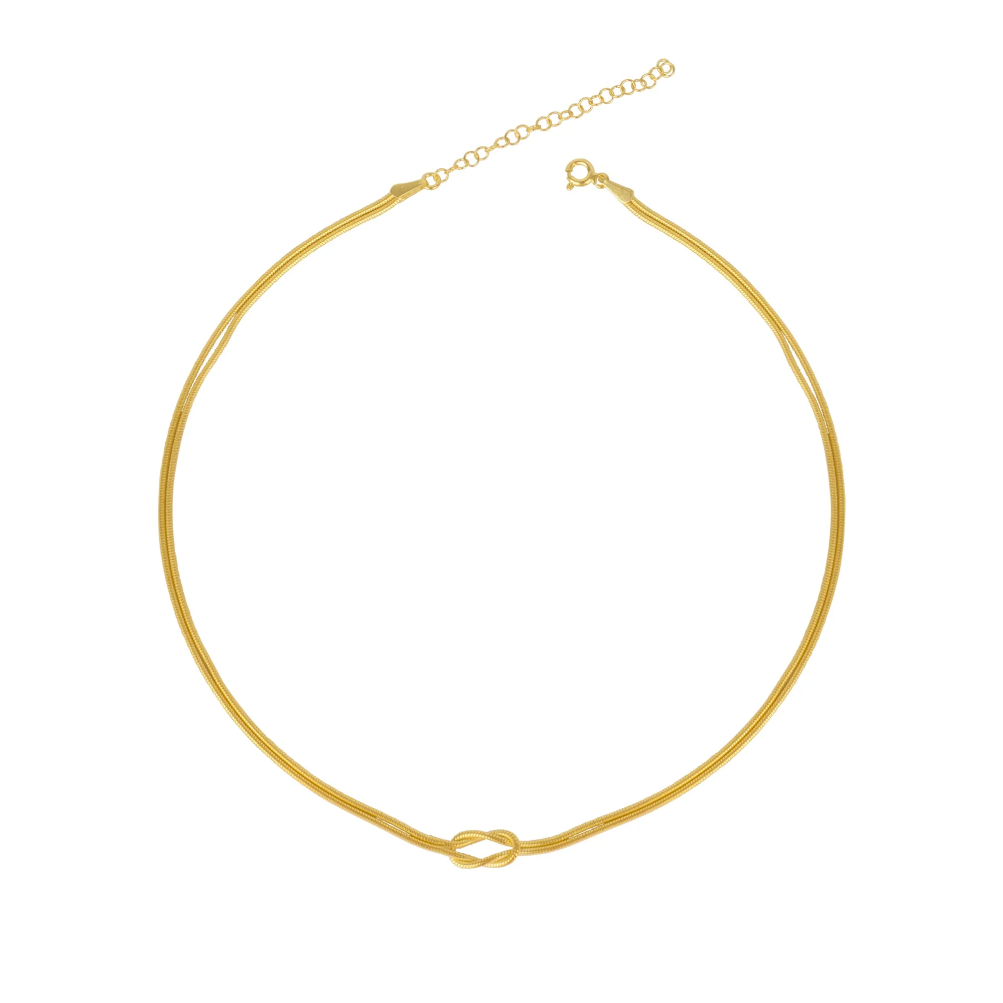 Knot Chain Choker Necklace in Sterling Silver sold by Spero London