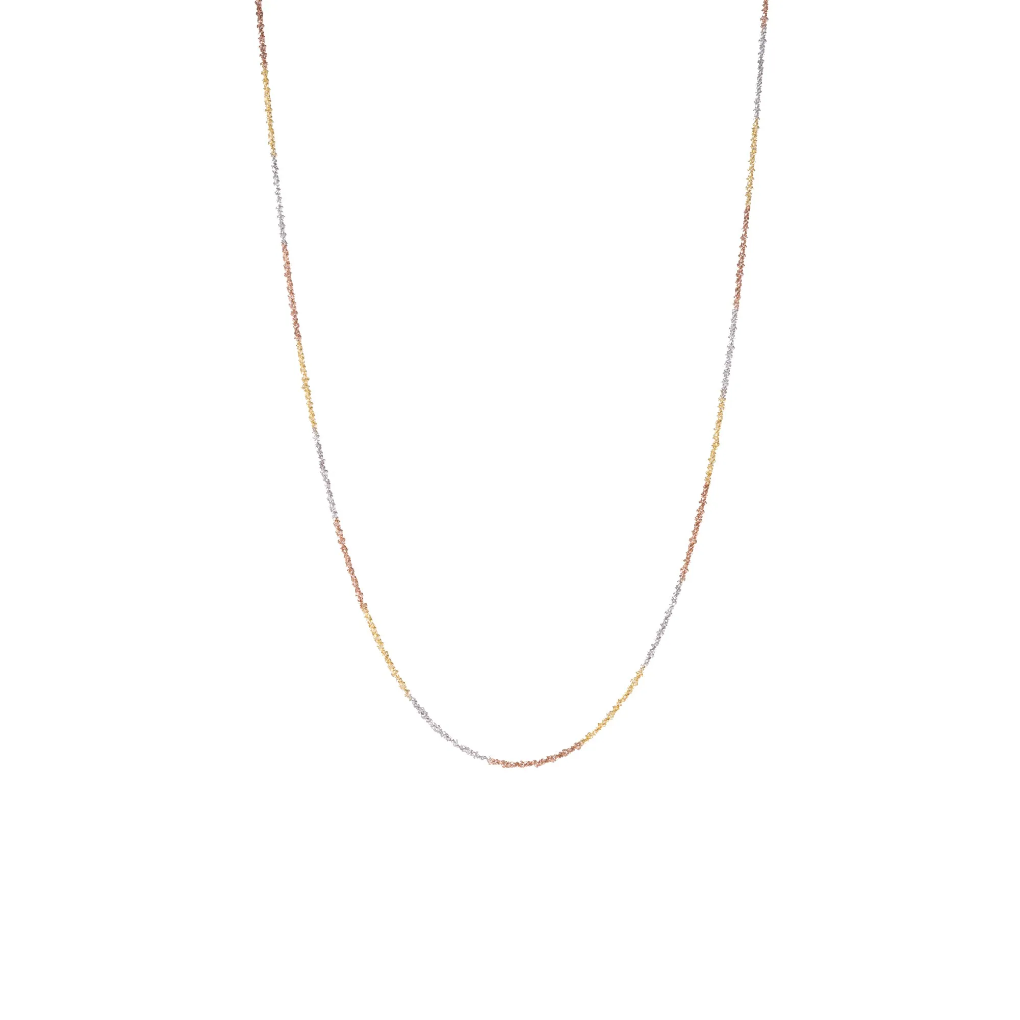 Gold Rose Gold and Silver Chain Necklace in Sterling Silver sold by Spero London