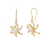 Pearl Sun 2 Way Molten Dripping Sunburst Sterling Silver Drop Earrings sold by Spero London