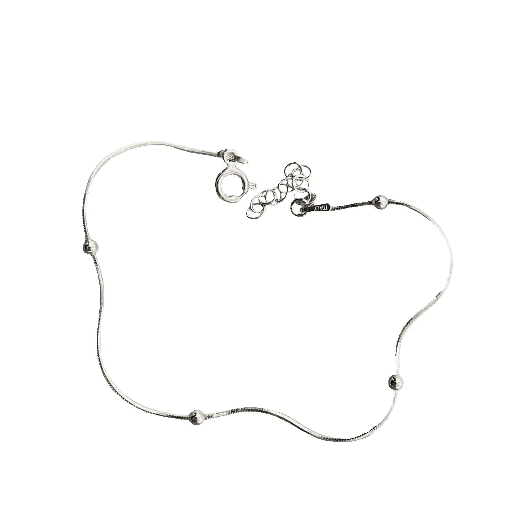 Italian Bead Chain Sterling Silver Satellite Bracelet sold by Spero London product image thumbnail 3