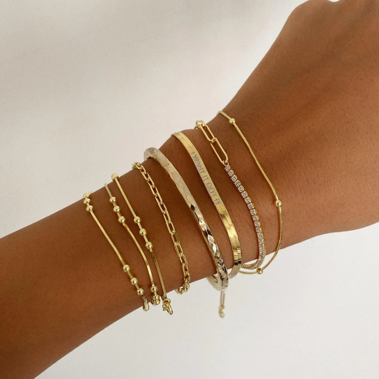 Italian Bead Chain Sterling Silver Satellite Bracelet sold by Spero London product image thumbnail 5