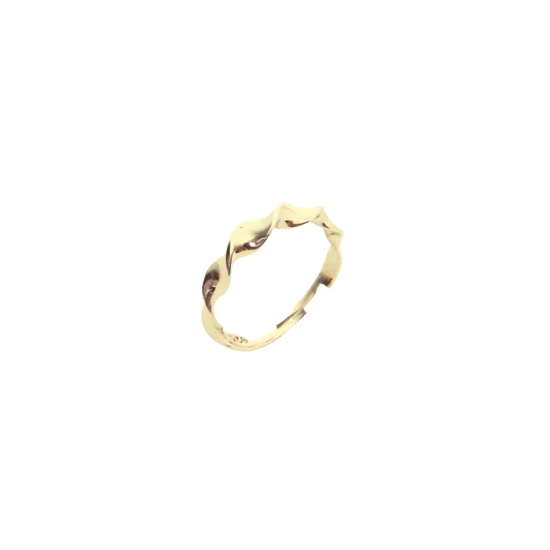 Helical Sterling Silver Ring Lightly Twisted Ring sold by Spero London