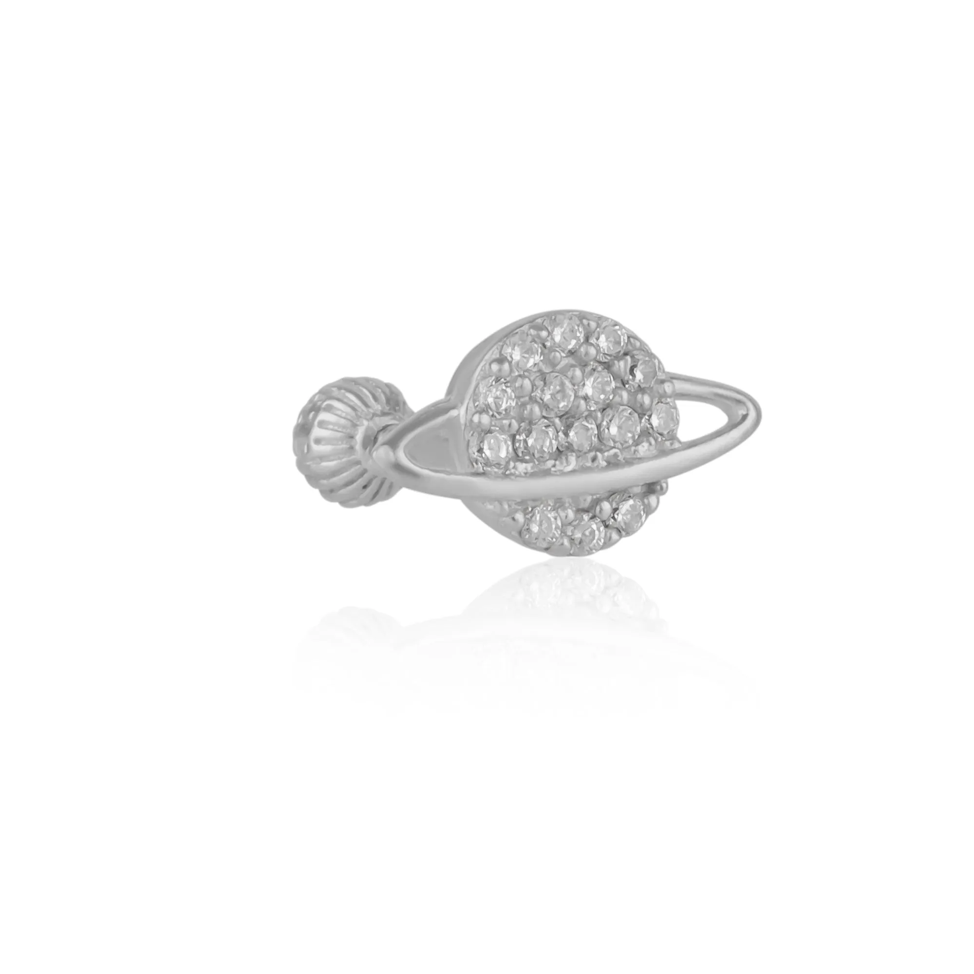 Jewelled Saturn Piercing in Sterling Silver sold by Spero London product image thumbnail 2