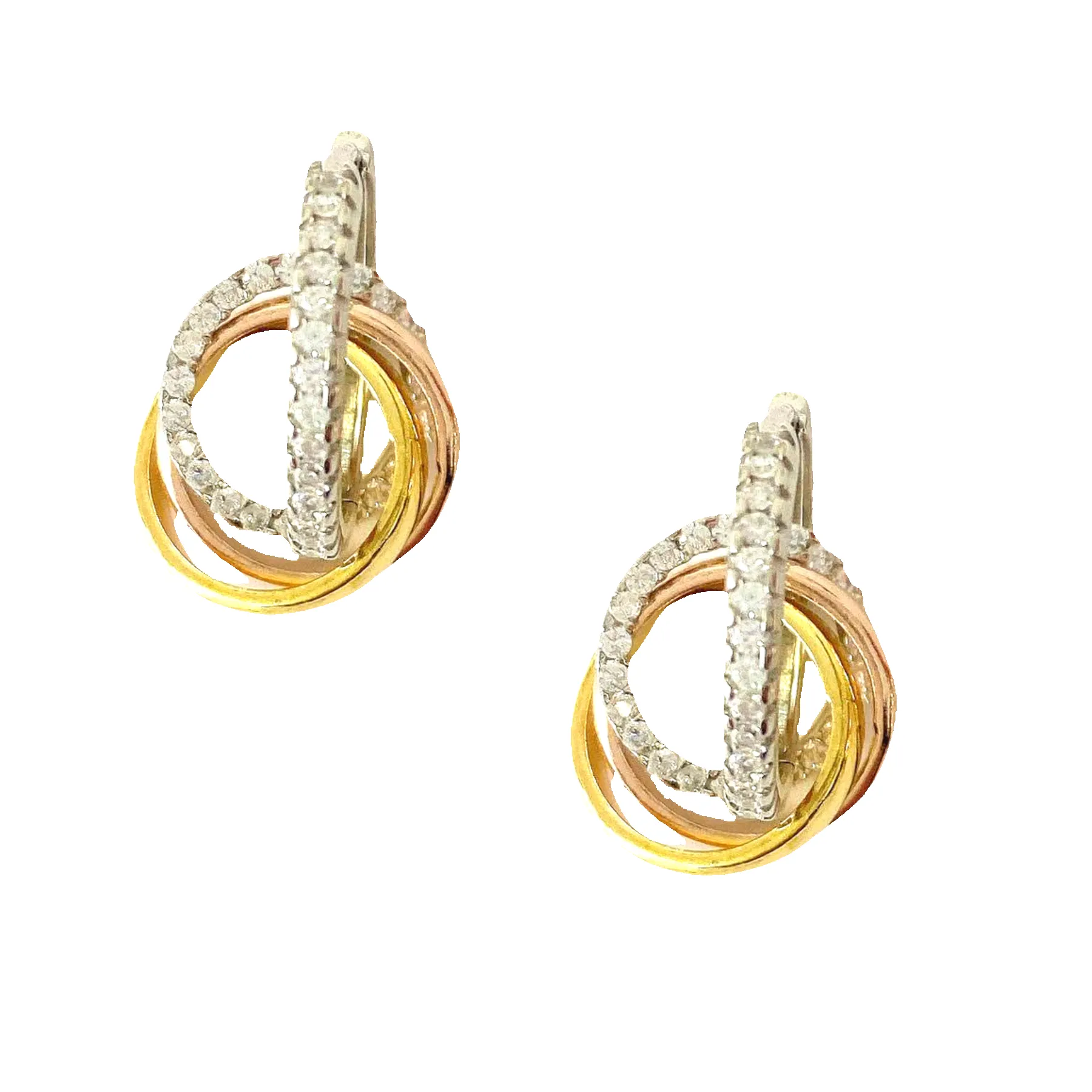 Fancy Cubic Zirconia Hoops Earrings sold by Spero London