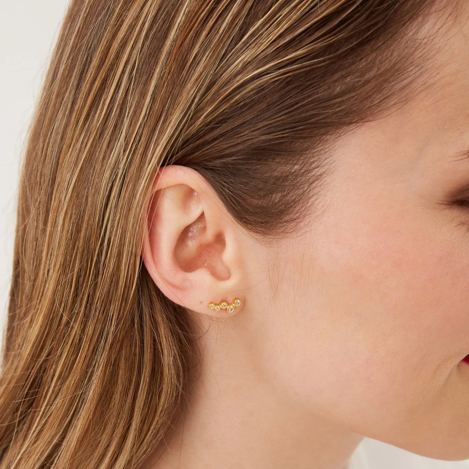 Star Cluster Stud Earrings Sterling Silver sold by Spero London product image thumbnail 3