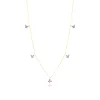 Gold Plated Purple Butterfly Sterling Silver Necklace sold by Spero London