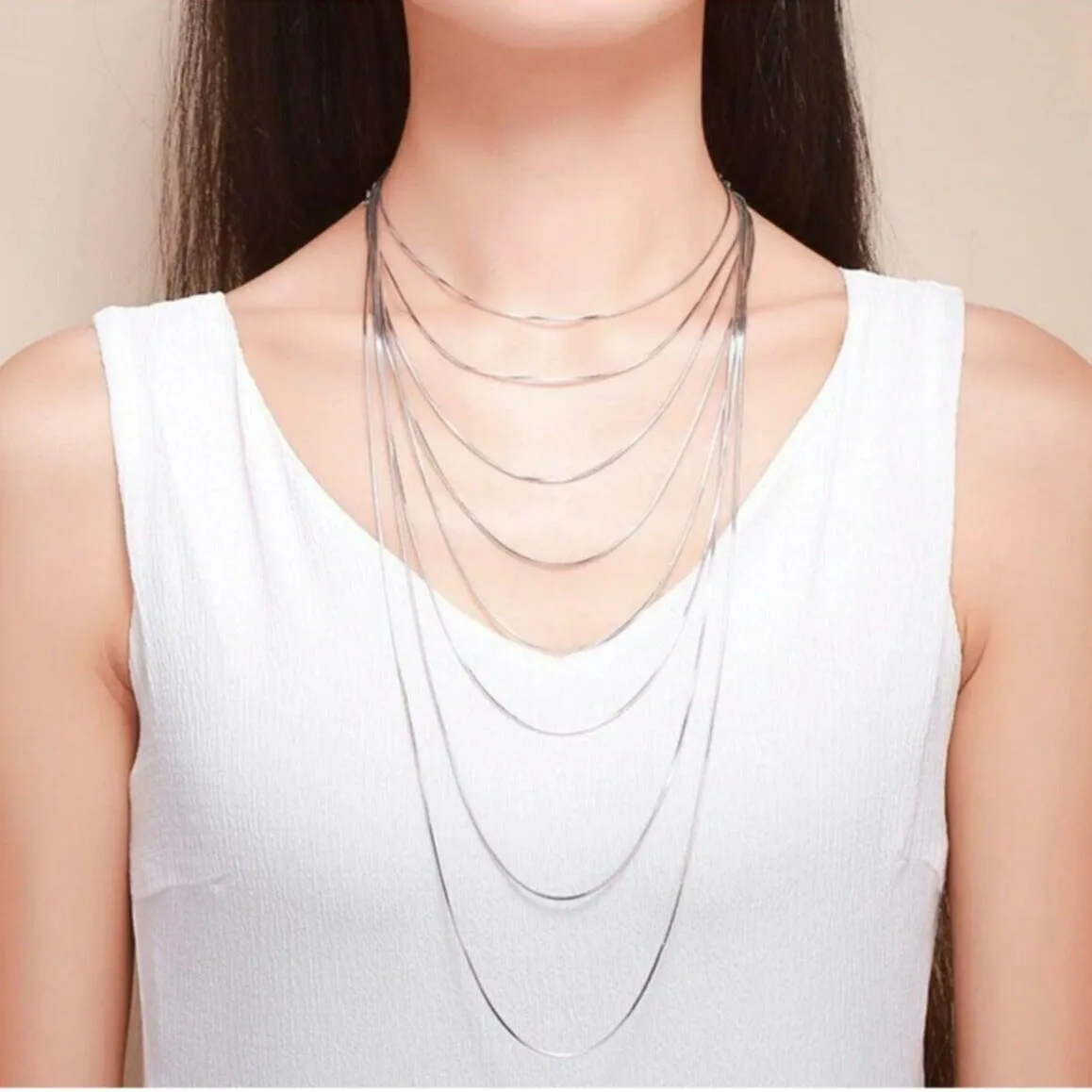 Italian Fine Sterling Silver Chain Necklace sold by Spero London product image thumbnail 3