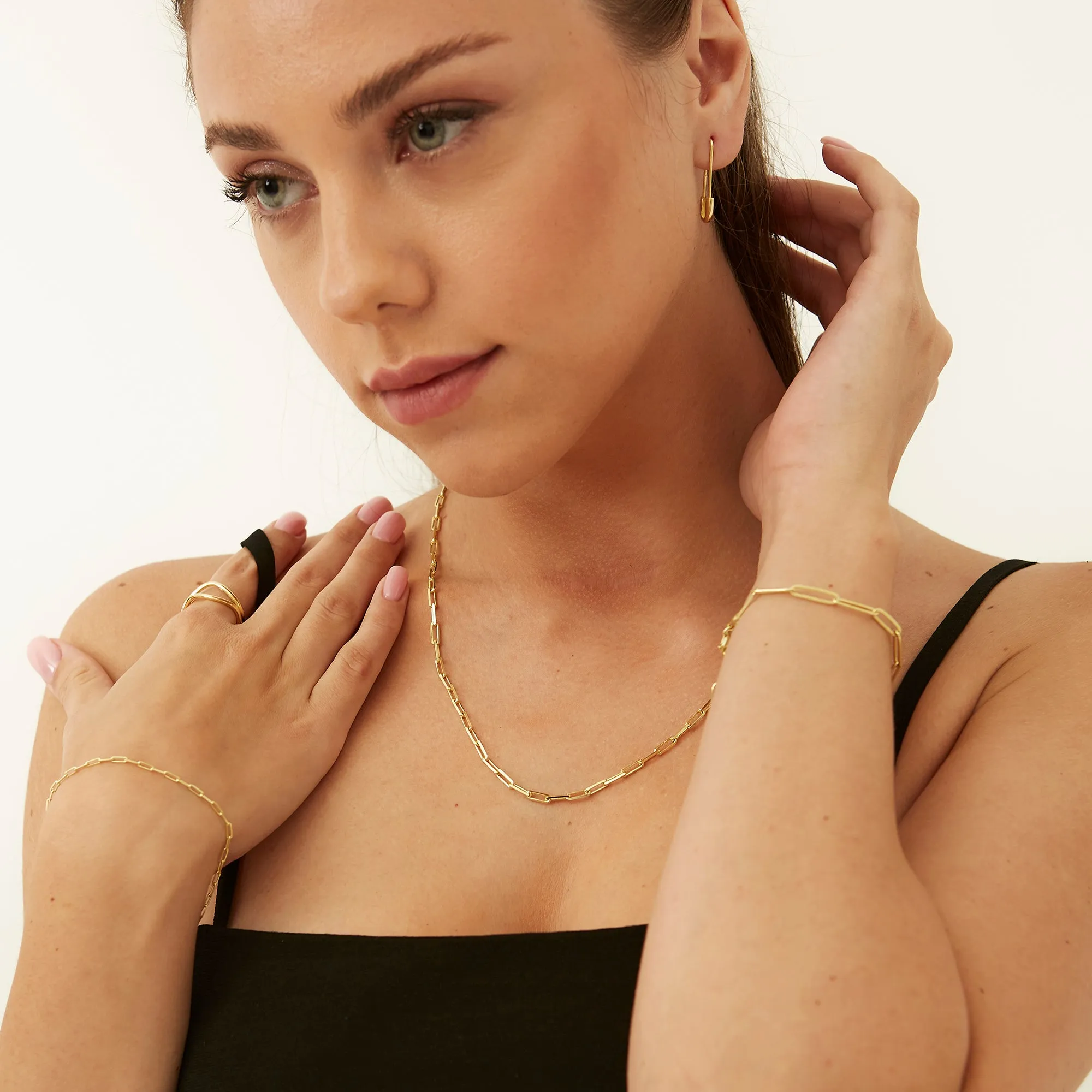 Sterling Silver Rectangular Large Chain Bracelet sold by Spero London product image thumbnail 3