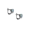 High Quality Japanese Opal Sterling Silver Heart Earrings sold by Spero London