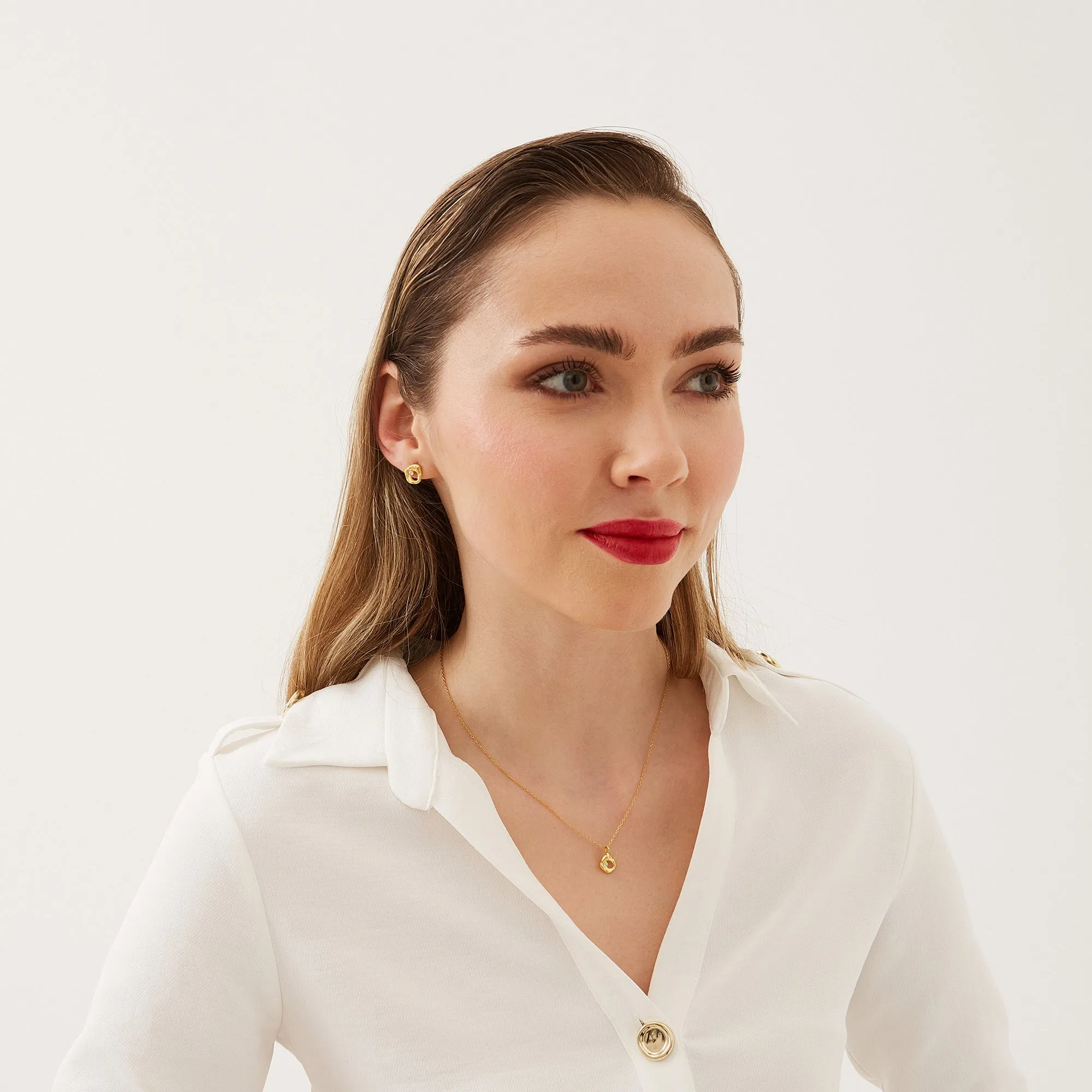 Dripping Molten Natural Textured Sterling Silver Authentic Pendant Necklace sold by Spero London product image thumbnail 3