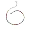 Rainbow Colourful Sterling Silver Tennis Bracelet sold by Spero London