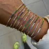 Rainbow Colourful Sterling Silver Tennis Bracelet sold by Spero London